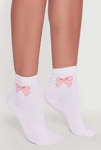 Womens Plaid Flannel Drawstring Waist Pants and Graphic Socks, Pink, Size M