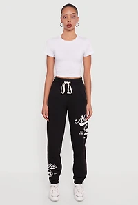 Womens New York 75 Graphic Drawstring Waist Sweatpants,