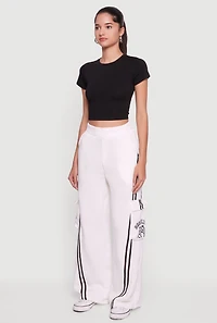Brooklyn 83 Graphic Varsity Stripe Cargo Sweatpants