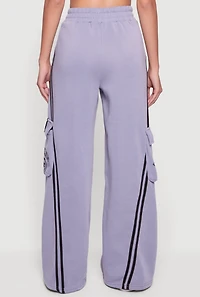 Brooklyn 83 Graphic Varsity Stripe Cargo Sweatpants