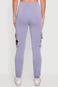 Womens Elite Force Patch Graphic High Waisted Sweatpants, Blue, Size XL