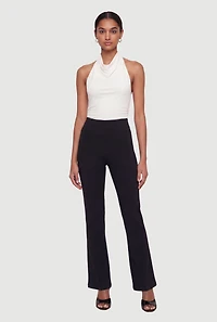 Pintuck Detail High Waisted Dress Pants