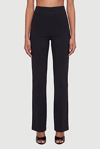 Pintuck Detail High Waisted Dress Pants