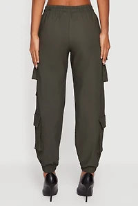 Drawstring Waist Utility Joggers