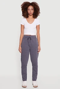 Womens Drawstring Waist Barrel Sweatpants,