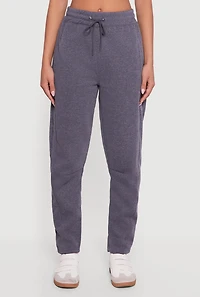 Womens Drawstring Waist Barrel Sweatpants, Grey, Size L