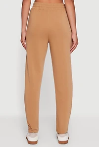 Womens Drawstring Waist Barrel Sweatpants, Khaki, Size M