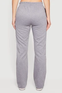 Womens Mid Rise Assorted Patch Graphic Sweatpants, Grey, Size XL