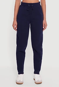 Womens Embroidered Graphic Drawstring Waist Joggers, Blue, Size S