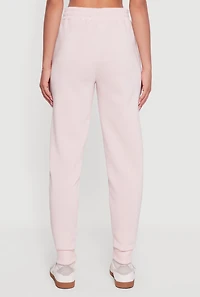 Embroidered Graphic Drawstring Waist Joggers