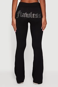 Fold Over Boot Cut Casual Pants