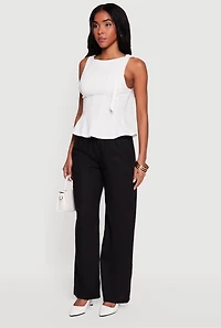 Wide Leg Linen Pants