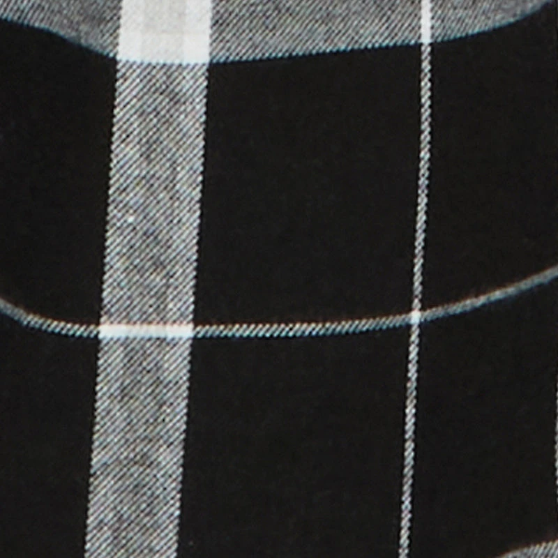 Flannel Drawstring Waist Wide Leg Pants
