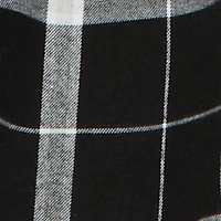 Flannel Drawstring Waist Wide Leg Pants