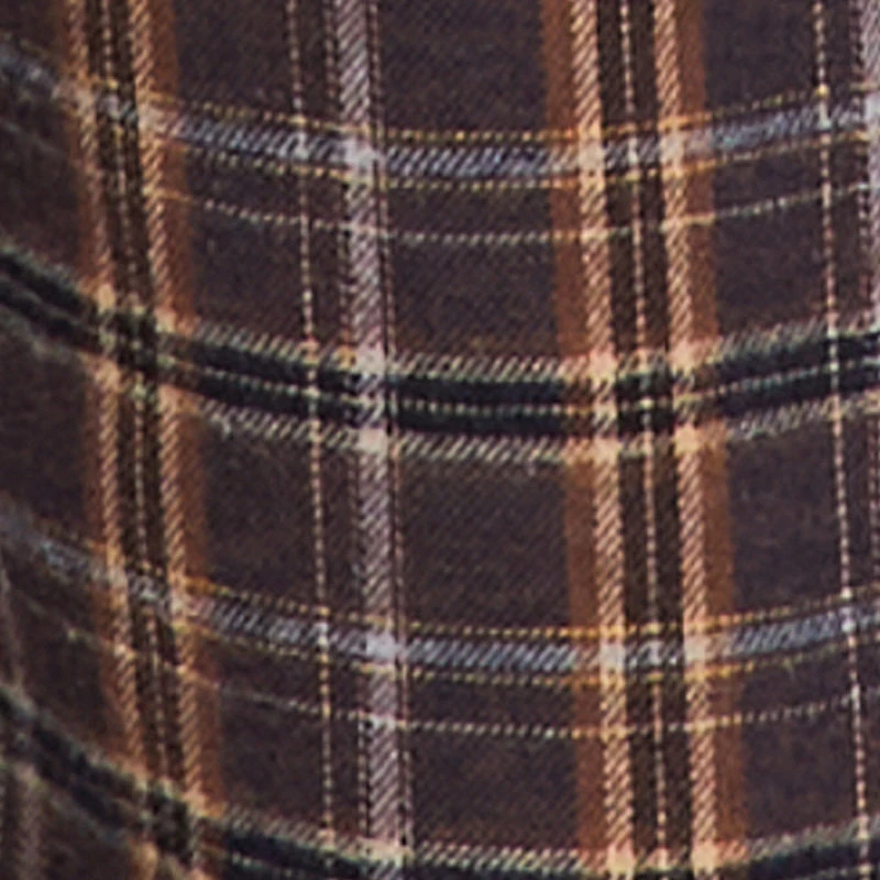 Plaid Flannel Drawstring Waist Wide Leg Pants