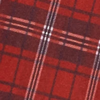 Embroidered Graphic Patch Plaid Pleated Skirt