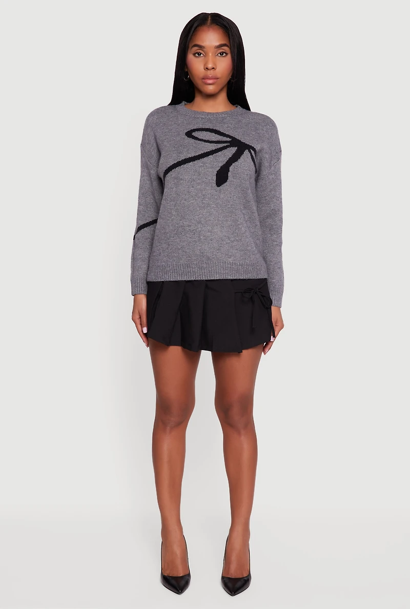 Double Side Tie Mini Pleated Skort