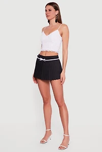 Bow Detail Pleated Skort
