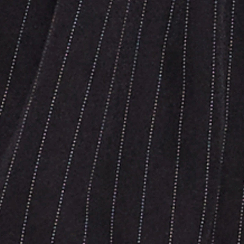 Pinstripe Double Waistband Drawstring Mini Skirt