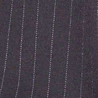 Pinstripe Double Waistband Drawstring Mini Skirt