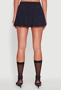 Contrast Trim Windbreaker Bubble Skirt