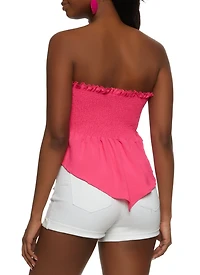 Smocked Hanky Hem Tube Top