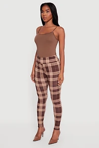 Womens Patterned Fleece Lined Leggings,