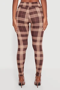Womens Patterned Fleece Lined Leggings,