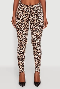 Womens Patterned Fleece Lined Leggings,