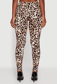 Womens Patterned Fleece Lined Leggings,