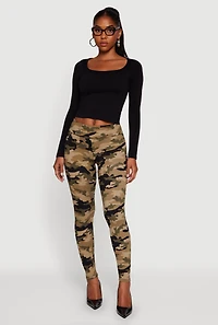 Patterned Fleece Lined Leggings