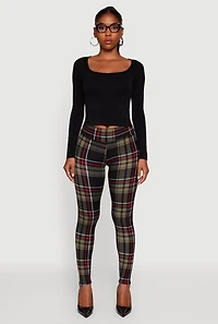 Patterned Fleece Lined Leggings