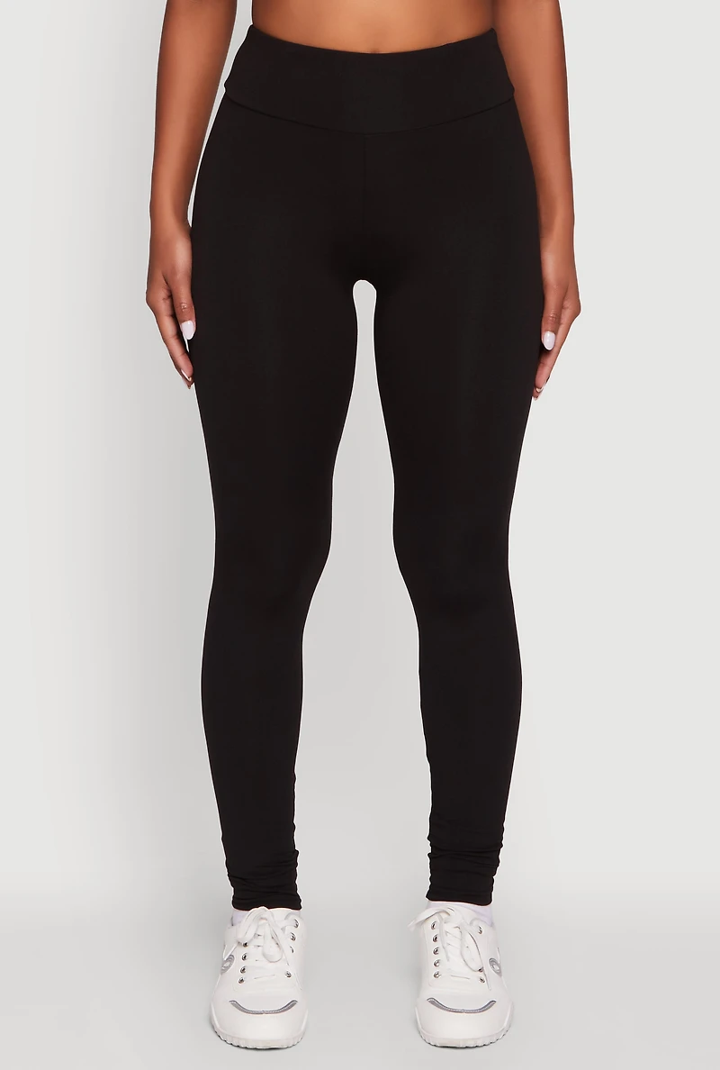 Womens Soft Brushed Knit High Waisted Leggings,