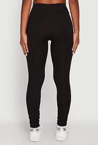 Womens Soft Brushed Knit High Waisted Leggings,