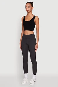 Soft Brushed Knit High Waisted Leggings