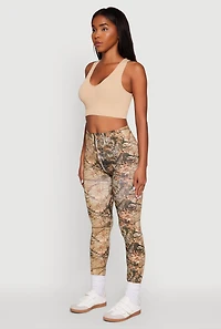 Womens High Waisted Hunter Camo Leggings, Multi, Size M