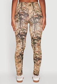 Womens High Waisted Hunter Camo Leggings, Multi, Size M