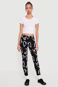 Heart Print Leggings