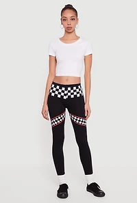 Checkered Print Leggings
