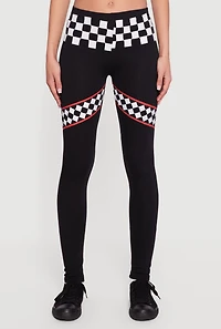 Checkered Print Leggings