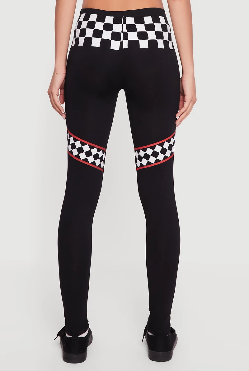Checkered Print Leggings