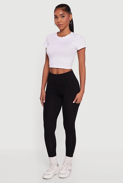 Womens High Waisted Leggings with Cell Phone Pocket,