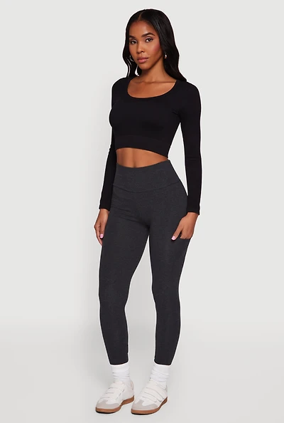 High Waisted Leggings with Cell Phone Pocket