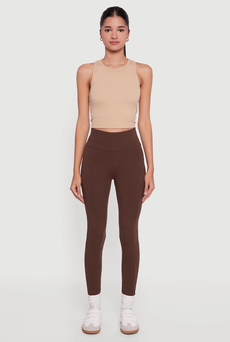 High Waisted Leggings with Cell Phone Pocket