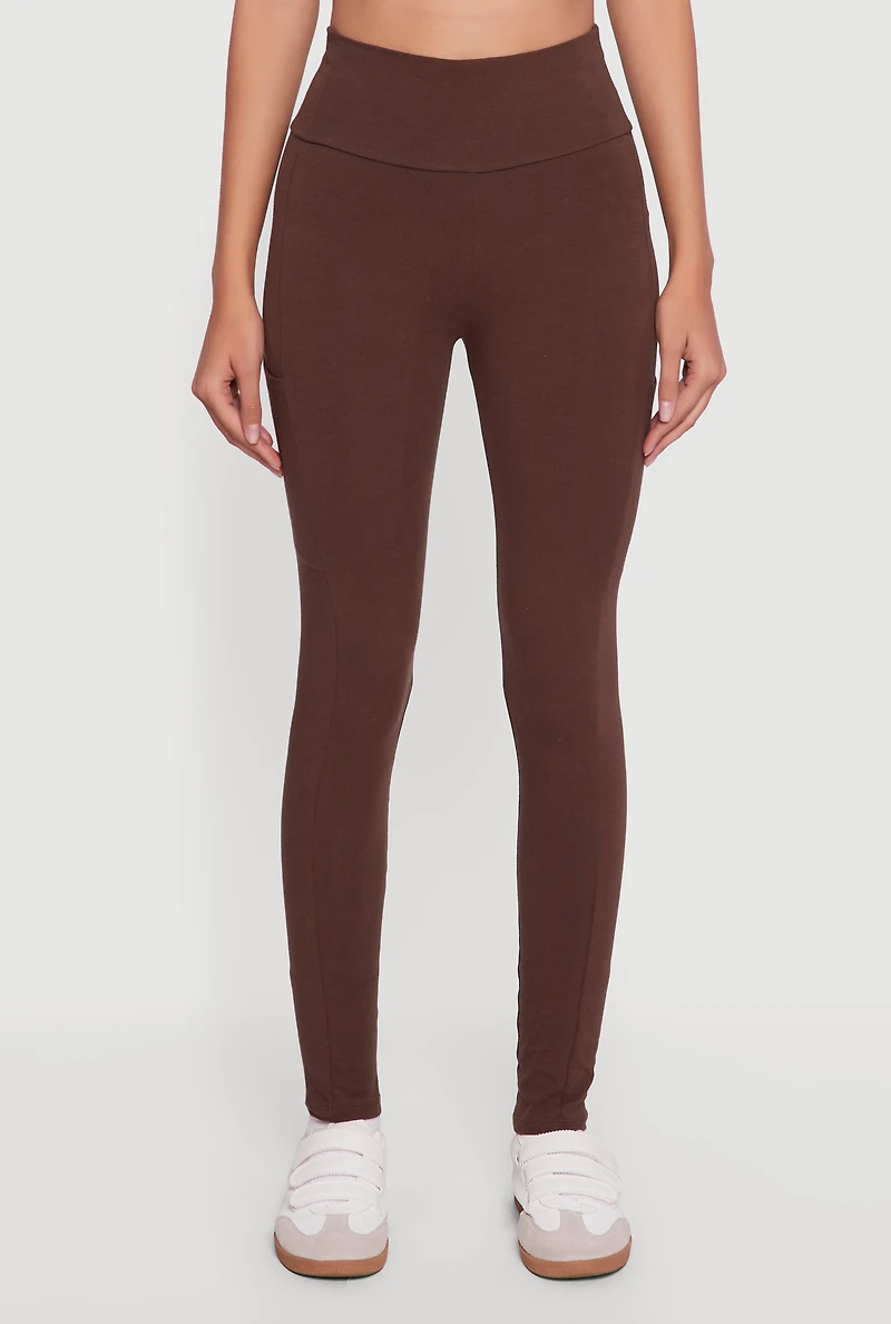 High Waisted Leggings with Cell Phone Pocket