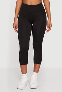 High Waisted Side Pocket Capri Leggings