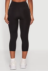 High Waisted Side Pocket Capri Leggings
