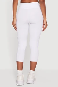 High Waisted Side Pocket Capri Leggings