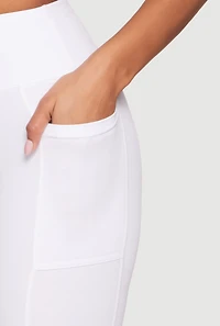 High Waisted Side Pocket Capri Leggings