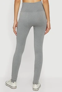 High Waisted Waffle Knit Fleece Lined Leggings